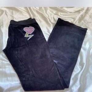 Juicy Couture Black Velour Lounge Pants